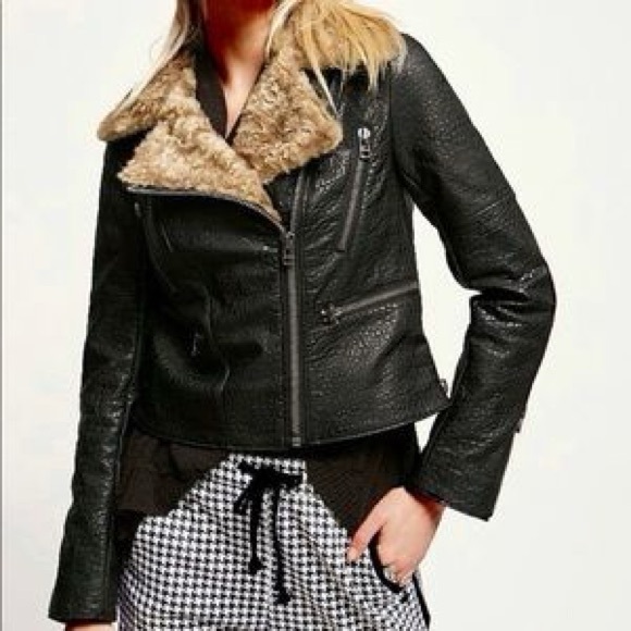 Free People Faux Leather Jacket - Picture 1 of 3
